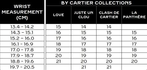 cartier large|printable bracelet size chart.